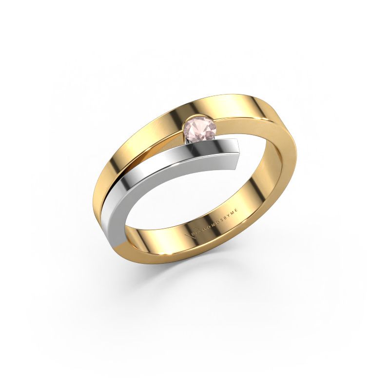 Ring Rosario 585 gold morganite champagne 3 mm