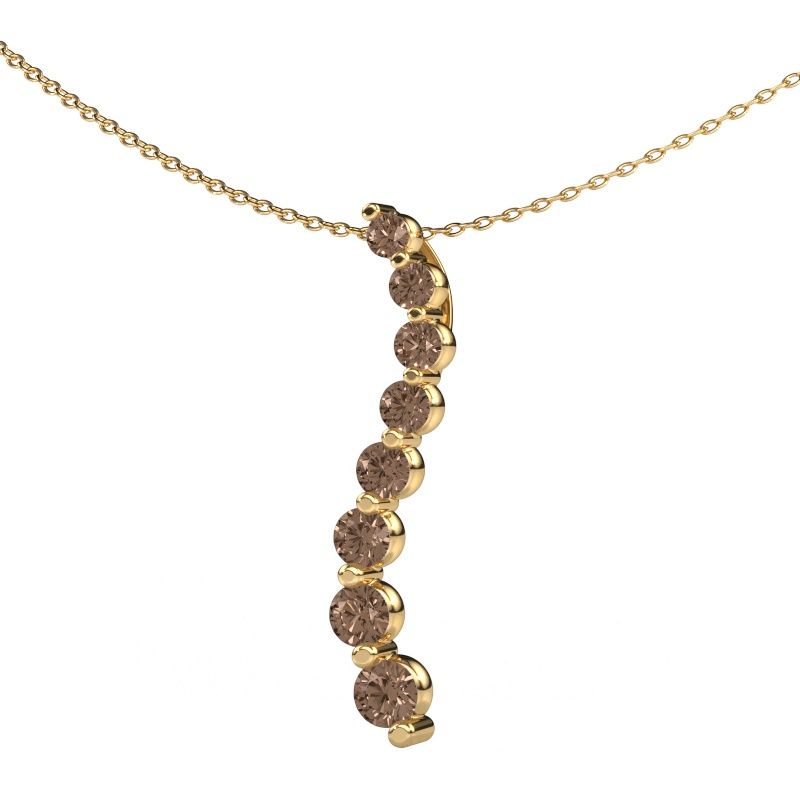 Pendant Celeste 3 585 gold brown diamond 1.01 crt