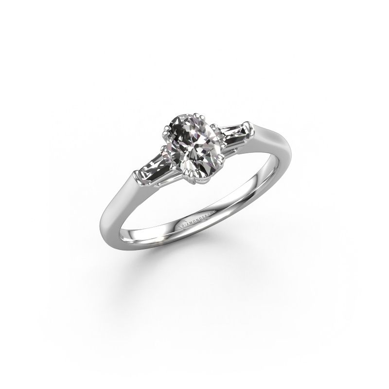 Engagement ring Indy OVL 585 white gold diamond 0.78 crt
