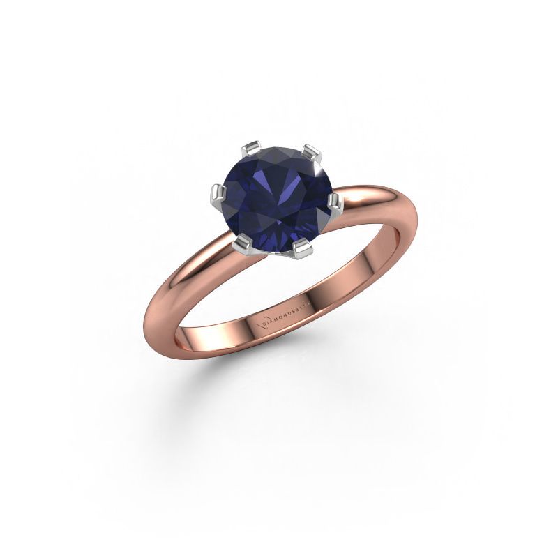 Verlobungsring Tiffy 1 585 Roségold Saphir 7 mm