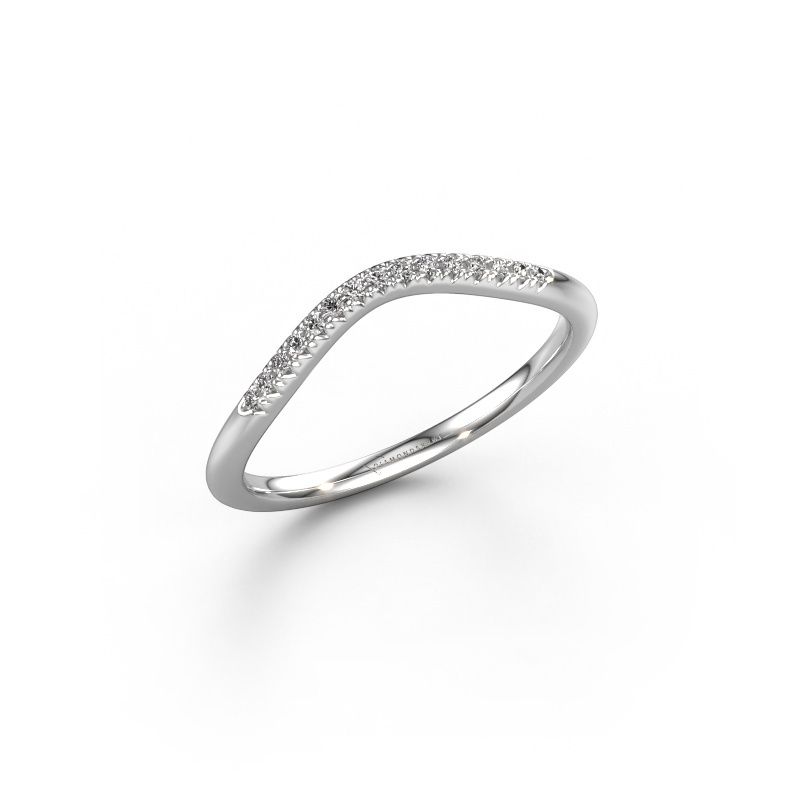 Stackable ring SR10C2H 950 platinum diamond 0.075 crt