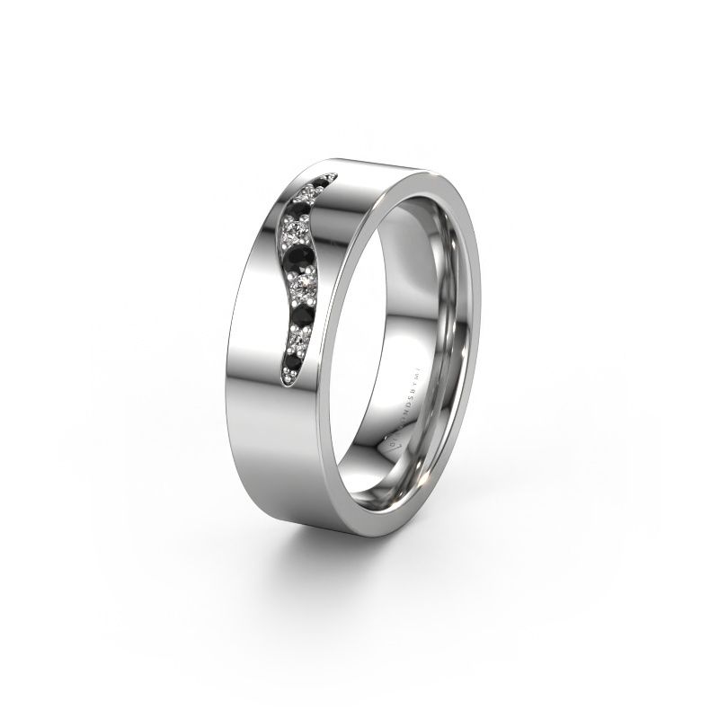 Ehering WH2053L16BP 585 Weißgold Schwarz Diamant ±6 x 2 mm