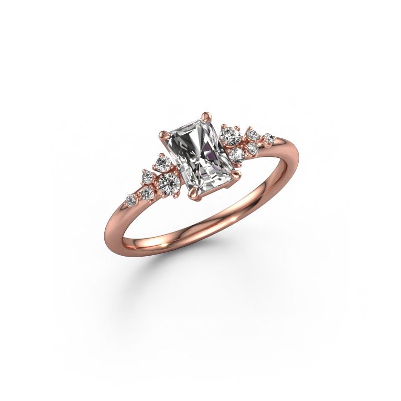 Verlobungsring Royce RAD 585 Roségold custom diamant 6.5x4.5 mm