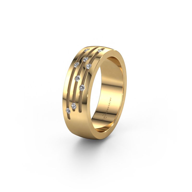 Alliance WH0134L26B 585 or jaune diamant synthétique ±6x2 mm