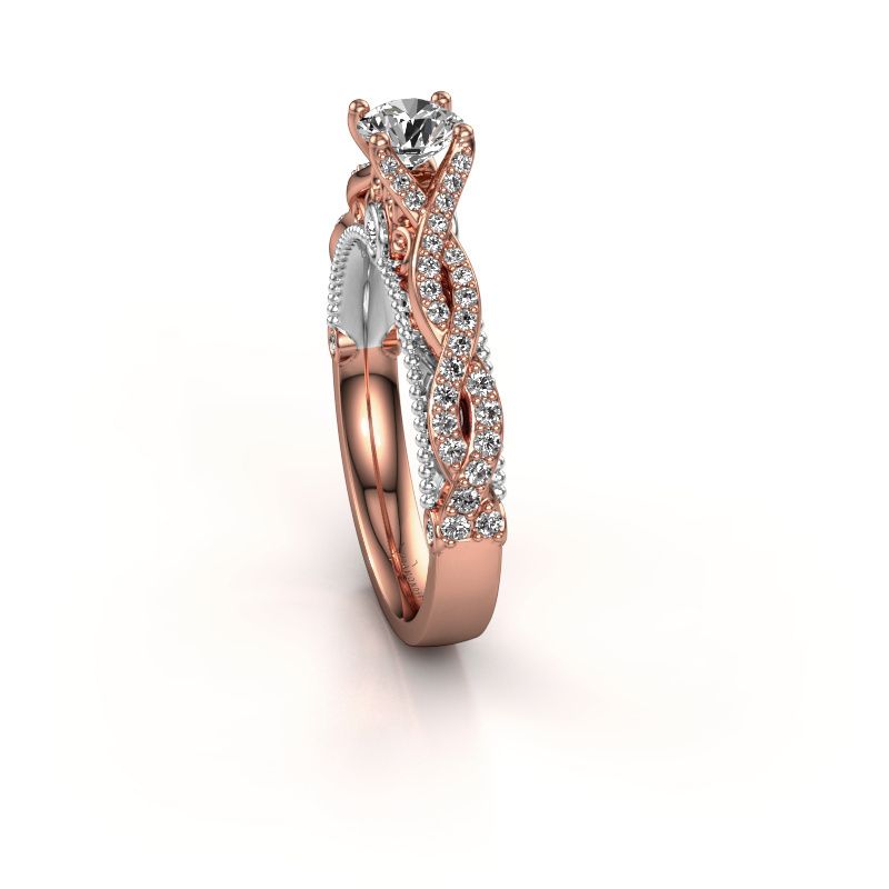 Afbeelding van Verlovingsring Chantelle 585 rosé goud diamant 0.773 crt
