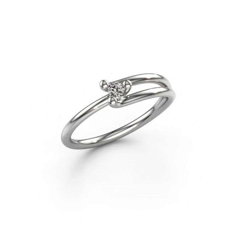 Ring Roosmarijn 585 white gold diamond 0.08 crt