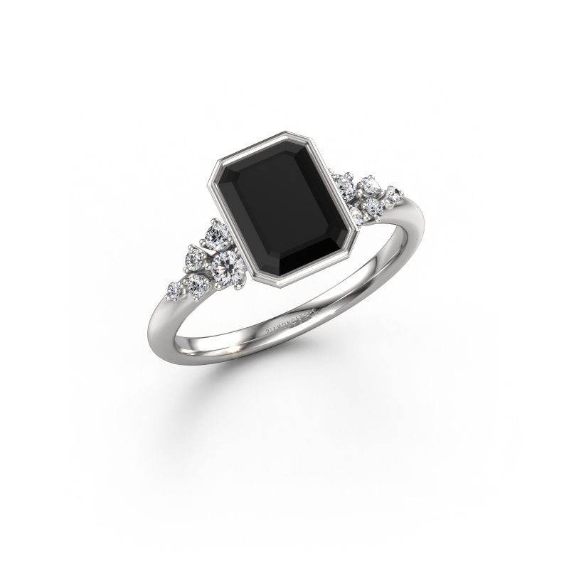 Verlobungsring Aliyah EME 950 Platin Schwarz Diamant 2.10 crt