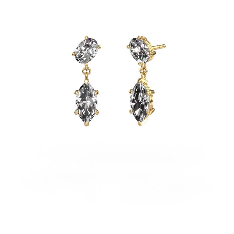 Oorhangers Toi et Moi OVL-MRQ 585 goud diamant 3.90 crt