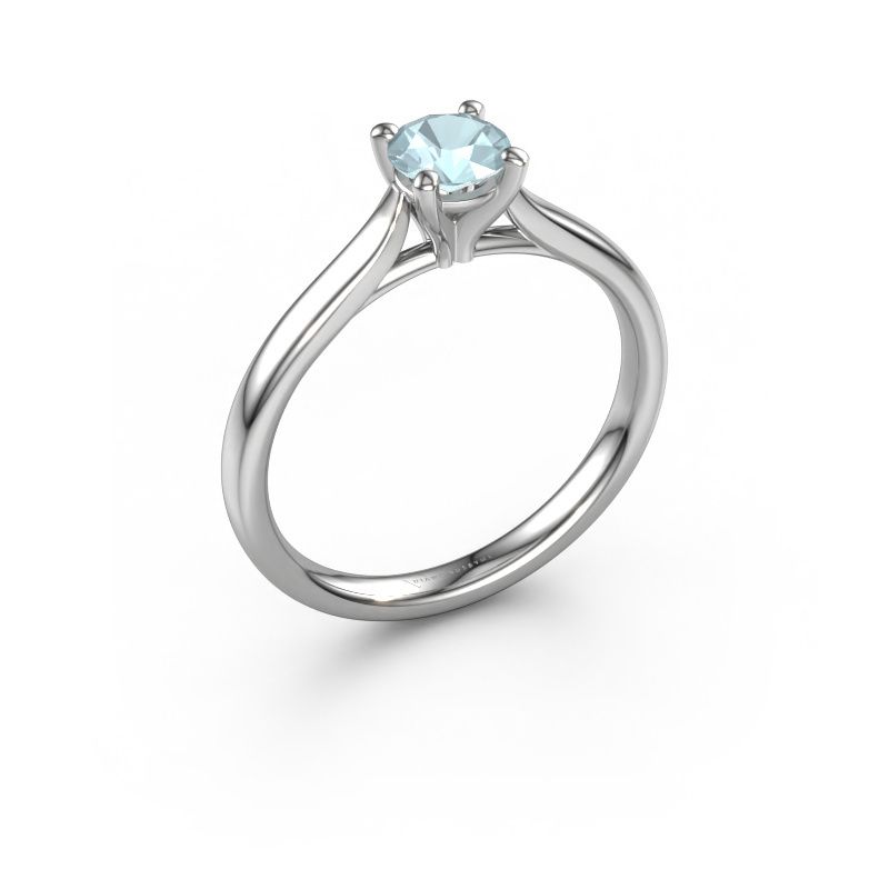 Engagement ring Mignon RND 1 585 white gold aquamarine 5 mm