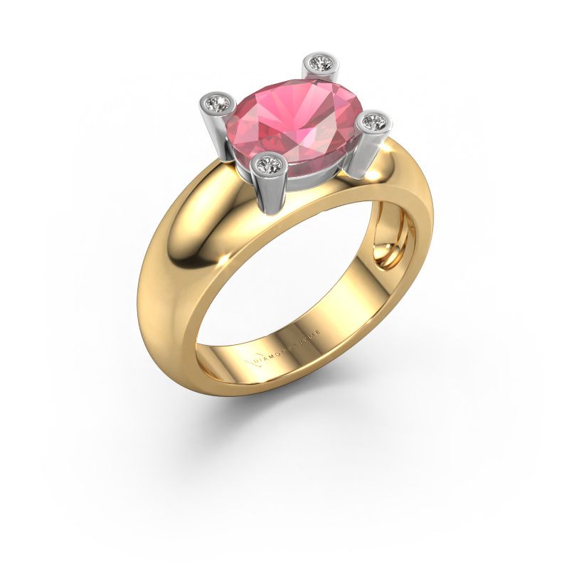 Ring Tamara OVL 585 gold tourmaline pink 9x7 mm