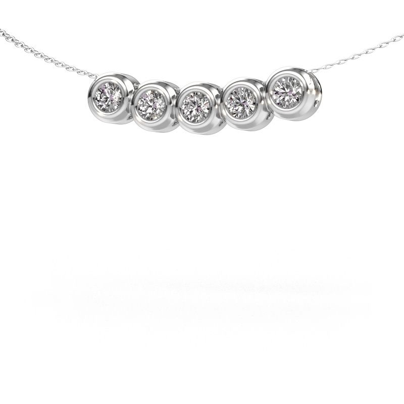 Necklace Kim 5 585 white gold diamond 0.75 crt