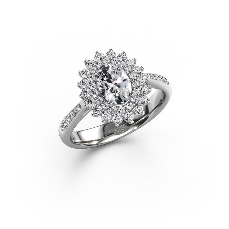 Forlovelsesring Alina 2 585 hvitt gull diamant 0.70 crt