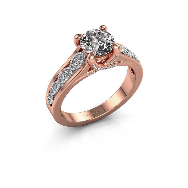 Afbeelding van Aanzoeksring Clarine 585 rosé goud diamant 1.16 crt