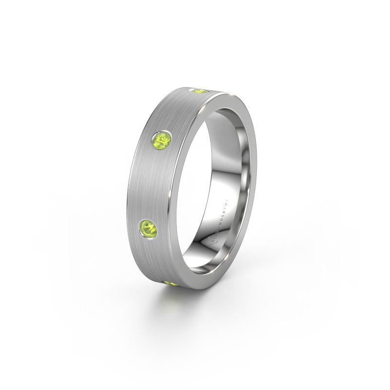 Ehering WH0105L15BM 585 Weißgold Peridot 2 mm ±5x2 mm