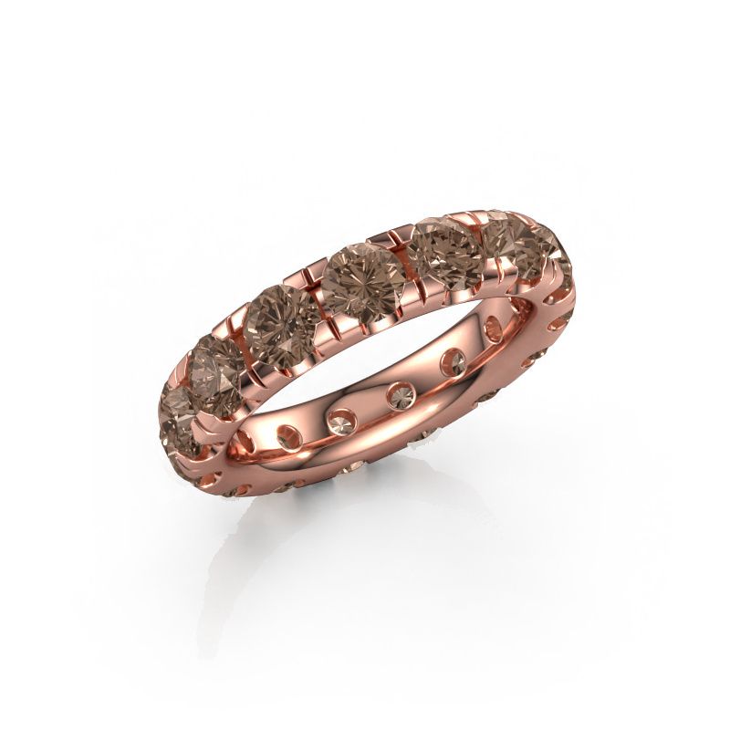 Bague superposable Jackie 4.2 585 or rose diamant brun 4.50 crt