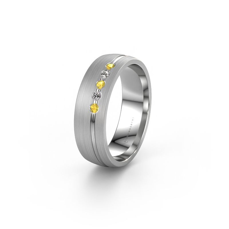 Alliance WH0323L25AM 950 platine saphir jaune ±6 x 1,7 mm