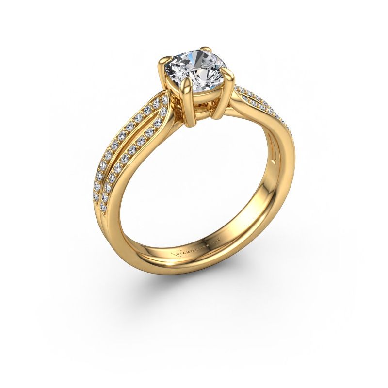Engagement ring Antonia cus 2 585 gold lab grown diamond 1.23 crt