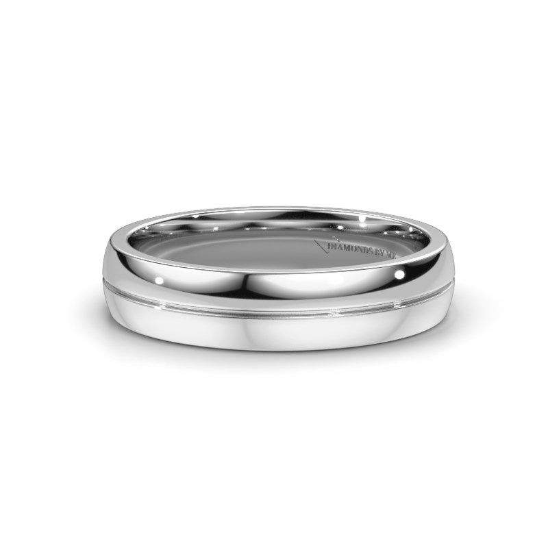 Image of Wedding ring WH0200M25BP<br/>585 white gold ±5x2 mm