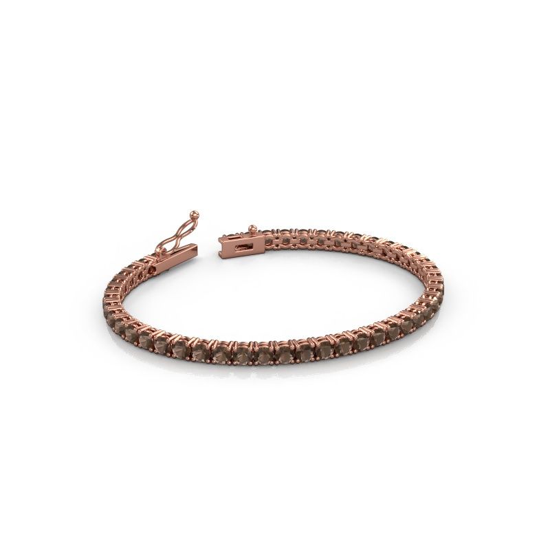 Tennisarmband Shirley 3.4 585 rookkwarts rosé goud 3.4 mm