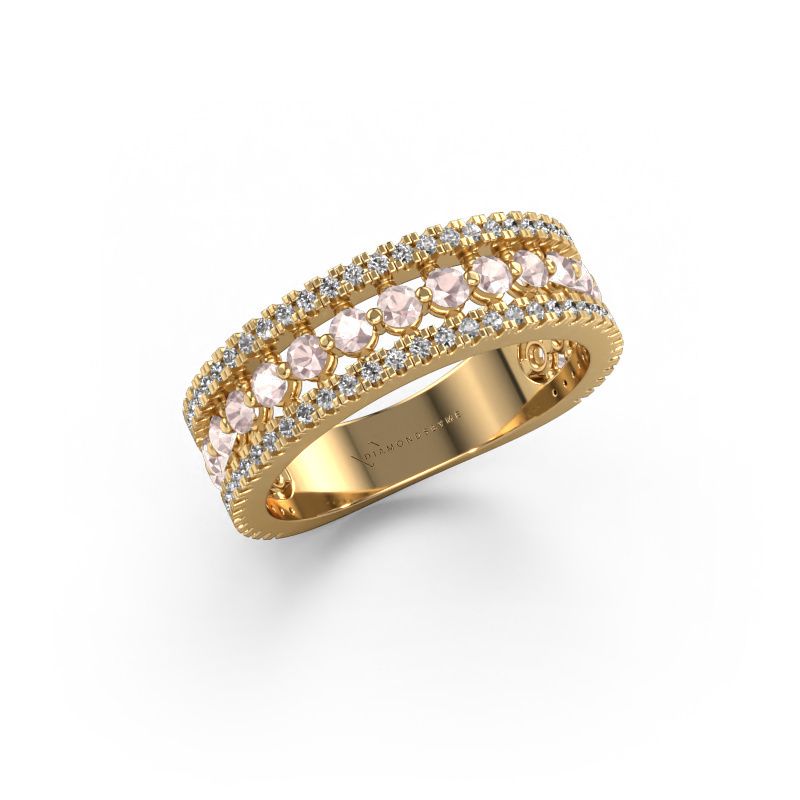 Ring Elizbeth 1 585 gold morganite champagne 2 mm