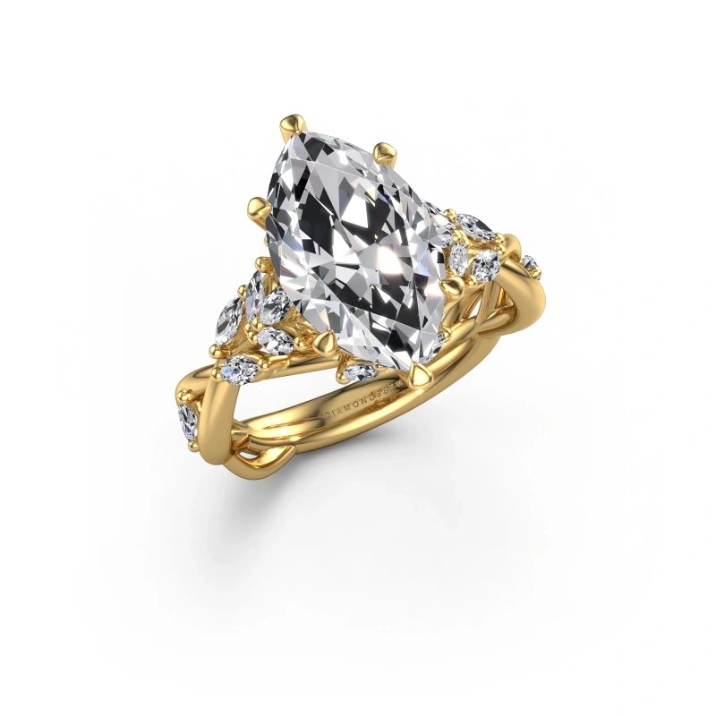 Engagement ring Samantha MRQ 585 gold lab grown diamond 3.40 crt