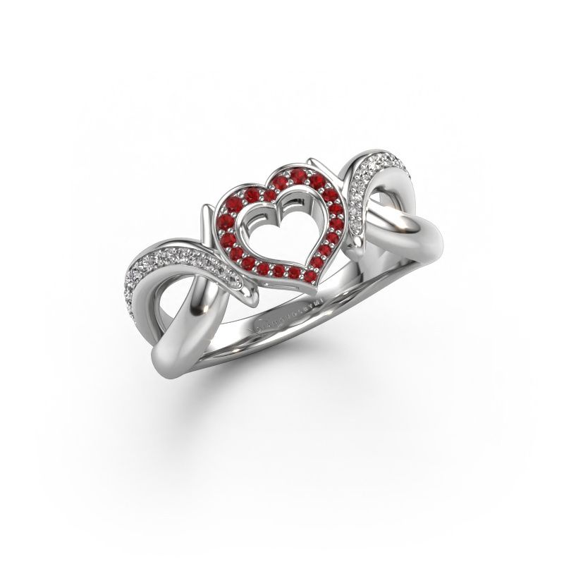 Bague Earlie 2 950 platine rubis 1.1 mm