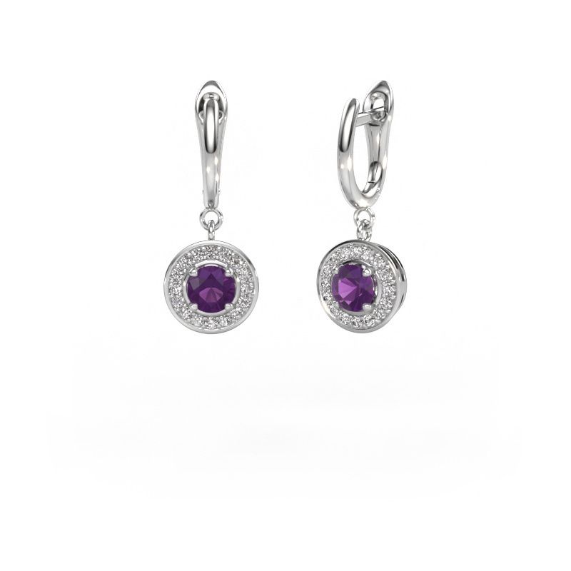 Ohrhänger Ninette 1 950 Platin Amethyst 5 mm