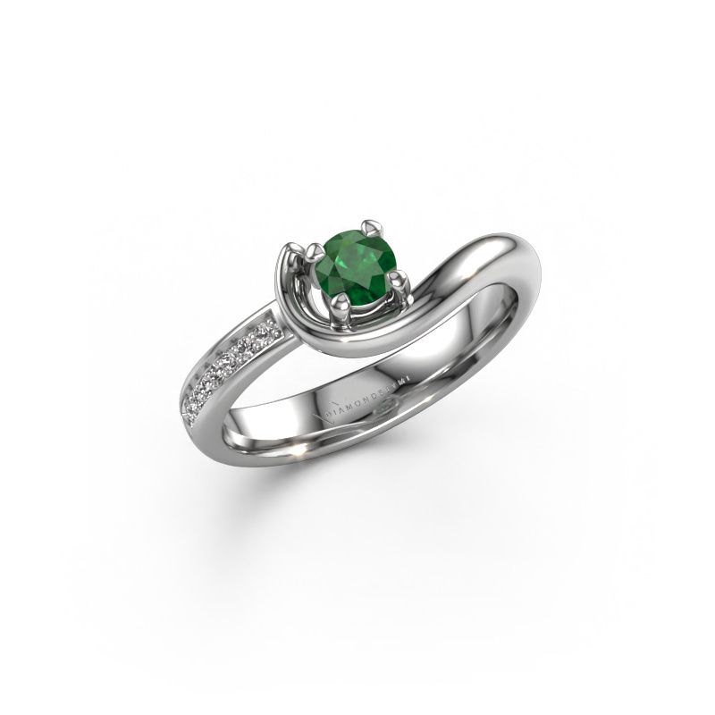 Verlobungsring Ceylin 950 Platin Smaragd 4 mm