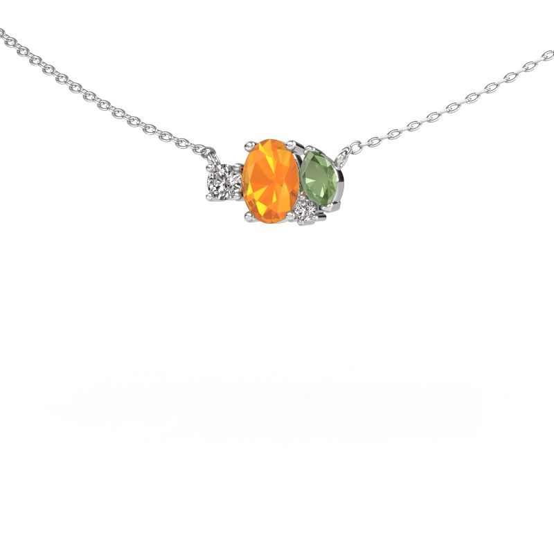 Pendentif Frauke OVL 585 or blanc citrine 7x5 mm