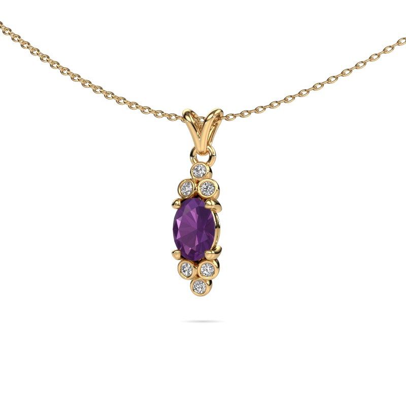 Pendant Lucy 2 585 gold amethyst 7x5 mm