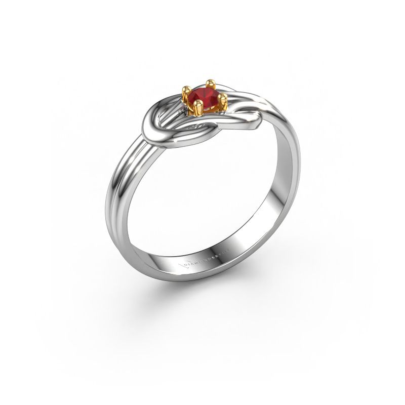 Ring Marina 585 white gold ruby 3 mm