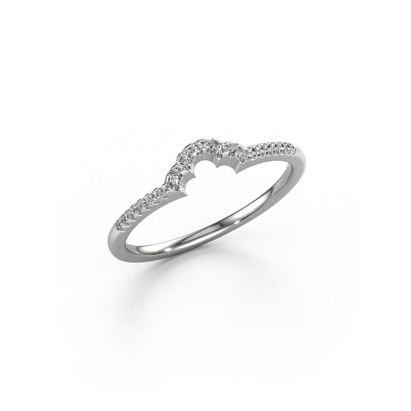 Vorsteckring SRH0499C10H21 585 Weißgold Diamant 0.115 crt