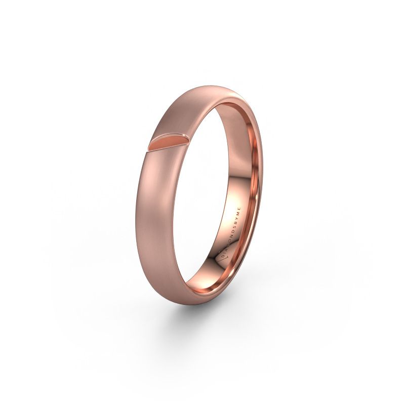 Trouwring WH0176M34AP 585 rosé goud ±4x1.7 mm
