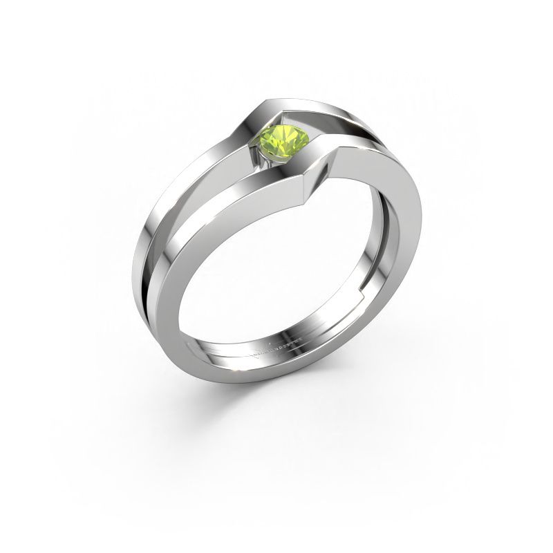 Ring Elize 585 white gold peridot 3.4 mm