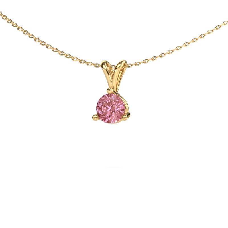 Pendant Somer 585 gold pink lab grown diamond 6 mm