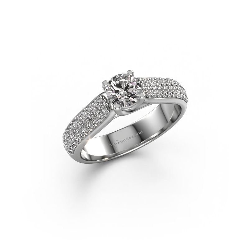 Verlovingsring Leoness 585 witgoud diamant 0.50 crt