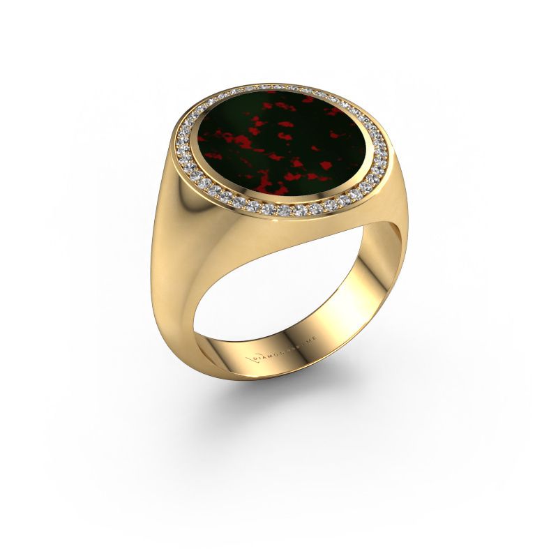 Chevalière Adam 5 585 or jaune héliotrope 15x13 mm