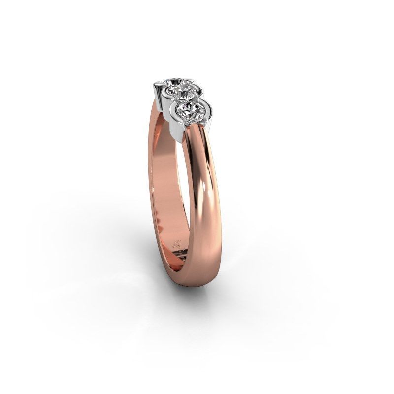 Afbeelding van Ring Lotte 3 585 rosé goud diamant 0.30 crt
