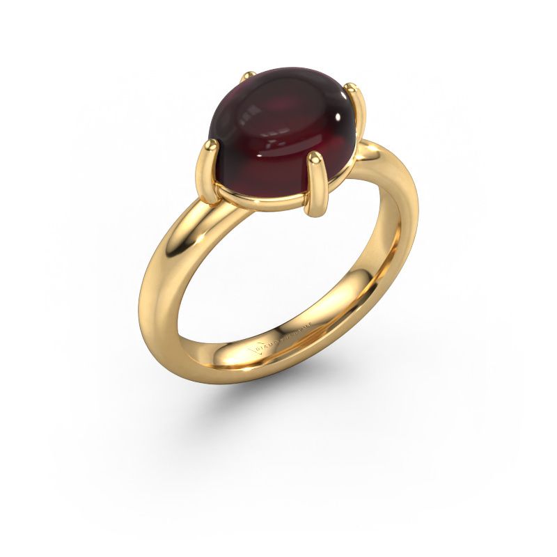 Ring Melodee 585 gold garnet 10x8 mm