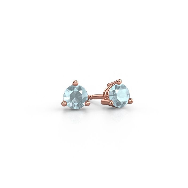 Ohrsteckers Somer 585 Roségold Aquamarin 4.7 mm