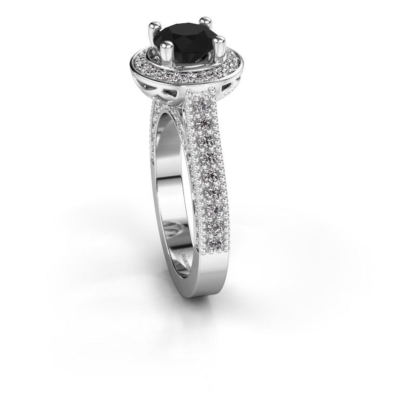 Afbeelding van Verlovingsring Joelle<br/>950 platina<br/>zwarte diamant 2.327 crt