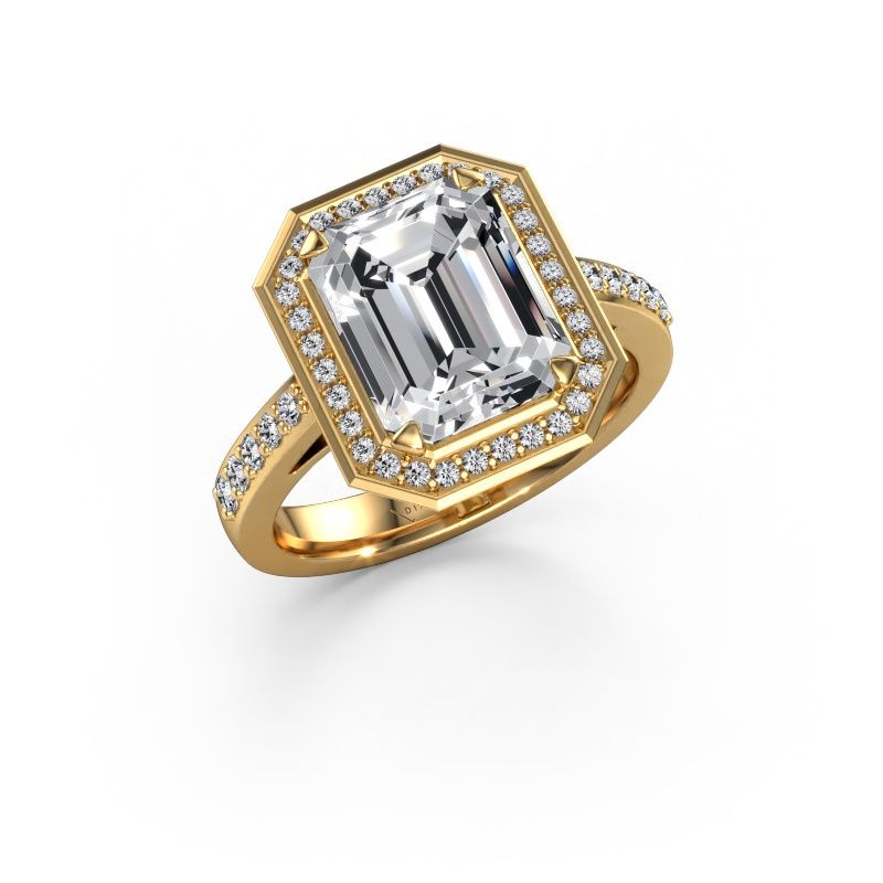 Forlovelsesring Dodie 2 eme 585 gull lab-diamant 3.813 crt