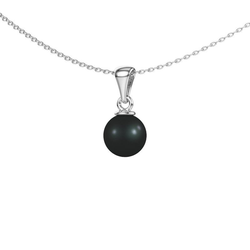 Image of Pendant Keli 950 platinum black pearl 8 mm