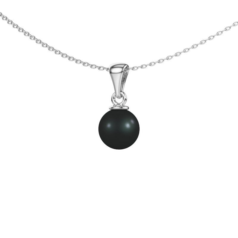 Anhänger Blanche 950 Platin Schwarz Perle 6 mm