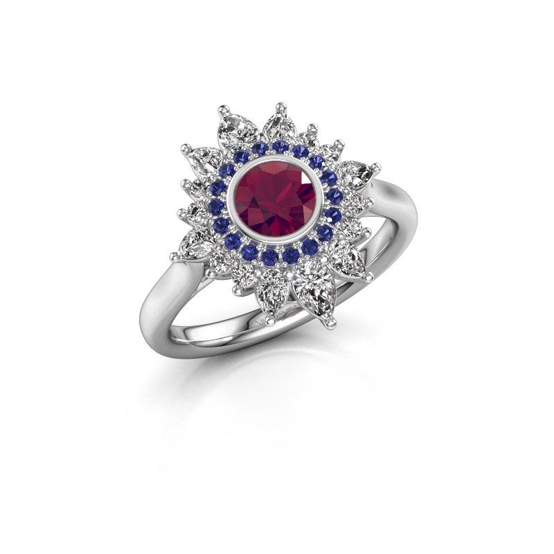 Image of Engagement ring Tianna 585 white gold rhodolite 5 mm