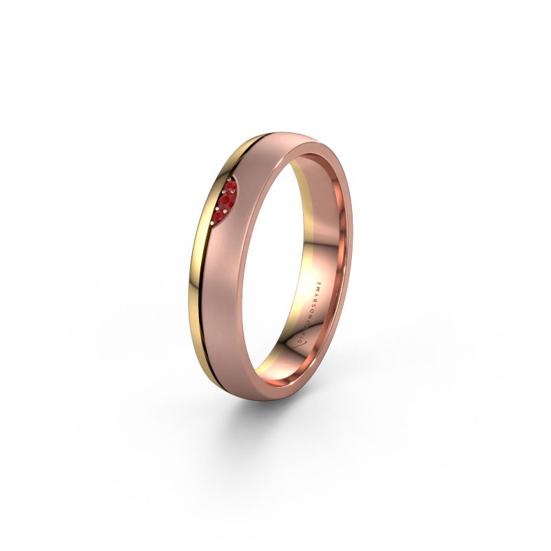 Ehering WH0334L24X 585 Roségold Rubin ±4x1.5 mm