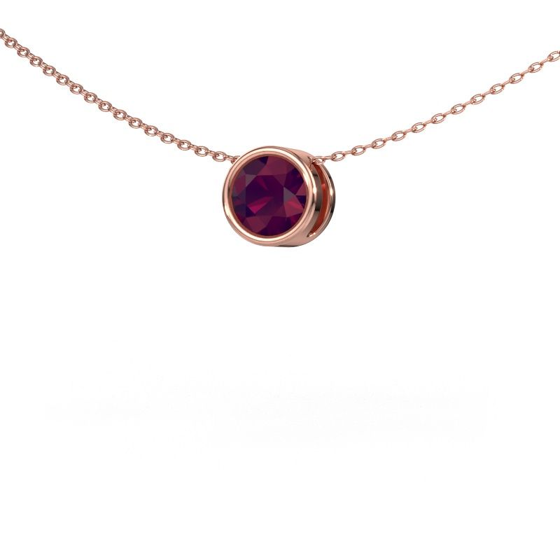 Hanger Lavon RND 585 rosé goud rhodoliet 6.5 mm