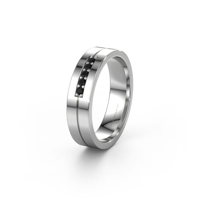 Trauring WH0211L15AP 950 Platin Schwarz Diamant ±5x1.7 mm