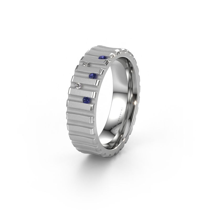Trauring WH0131L46BM 950 Platin Saphir ±6x2 mm