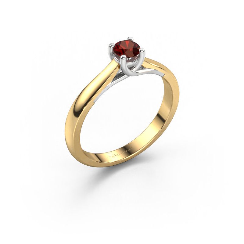 Verlovingsring Mia 1 585 goud granaat 4 mm
